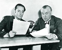 Basil Rathbone & Nigel Bruce - before the Mutual microphone Basil Rathbone & Nigel Bruce - before the Mutual microphone