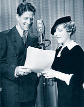 The Vagabond Lover shares the mike - with silent film star Mary Pickford The Vagabond Lover shares the mike - with silent film star Mary Pickford